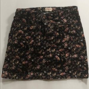 Mossimo floral corduroy skirt